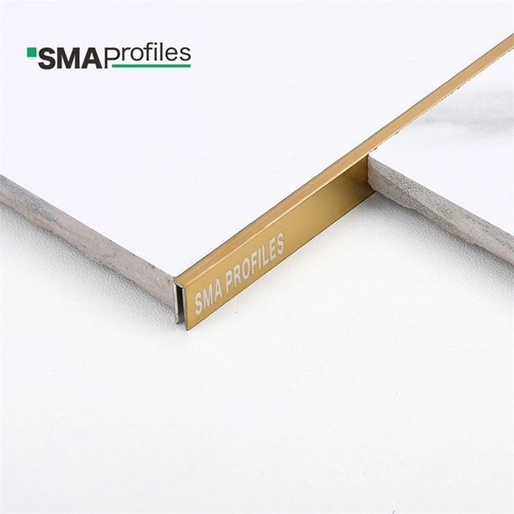 polished rose gold u edge profile for furniture